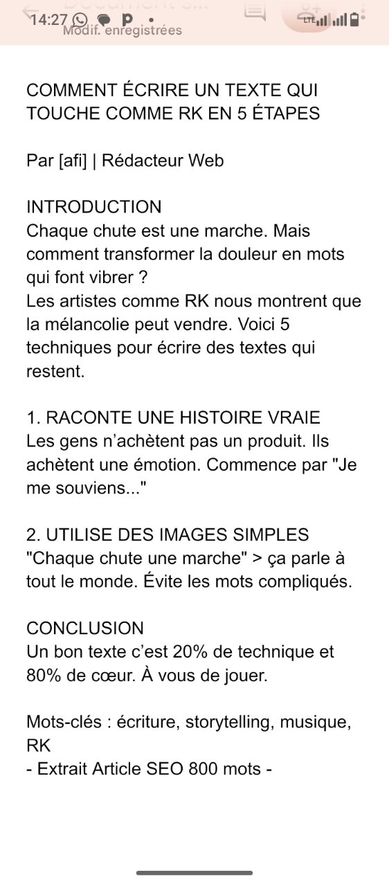 Réalisation